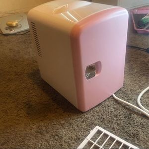 mini pink refrigerator